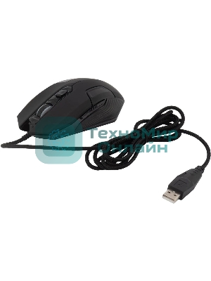 Мышь проводная Acer OMW170 черный, 3200 dpi, USB, кнопки - 6