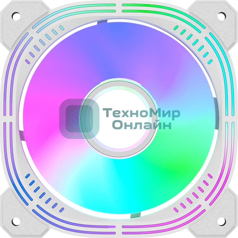 Вентилятор для корпуса Formula Nulight 12WH RGb 120х120x25 белый 3-pin 4-pin (Molex) 19.06дБ (NULIGHT 12WH FR) Ret