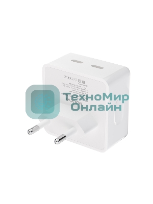 Сетевое зарядное устройство Maxvi CHL-604PD Type-C\Type-C 40W 6A (3A+3A) PD QC3.0, белый