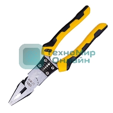 Комбинированные плоскогубцы многофункциональные Deli DL100008 215мм, (скручивание/зажим/резка/зачистка/обжим), сталь Cr-V, двухкомпонентная рукоять