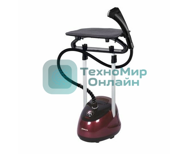 Отпариватель Sakura SA-3924R черный/бордовый, 2200 Вт, 35 г/мин, 2200 мл