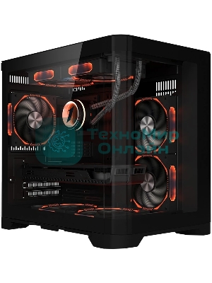 Компьютерный корпус 1STPLAYER UVIEW UV5 Black/mATX/UV5-BK