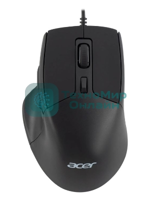 Мышь проводная Acer OMW130 черный, 3600 dpi, USB, кнопки - 6