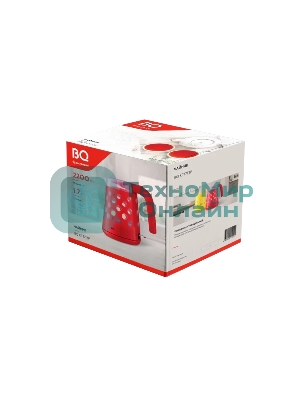 Чайник электрический BQ KT1713P Red. Мощность:2200 Вт, Объем 1,7л, LED подсветка