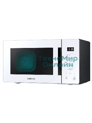 Микроволновая печь Samsung MG23T5018AW/BW белый, 23 л, 800 Вт, переключатели - сенсор