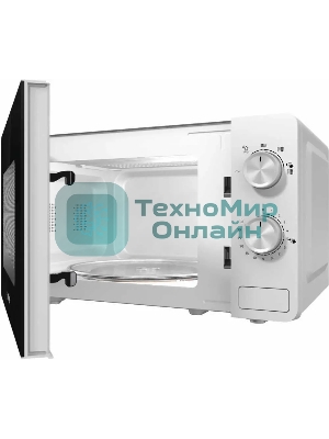Микроволновая печь Gorenje MO20E1W белый, 20 л, 800 Вт, переключатели - поворотный механизм