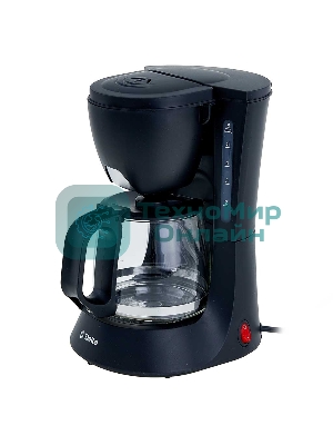 Кофеварка капельная Delta DL-8153 черный, исп. кофе - молотый, 0,6 л, 600 Вт