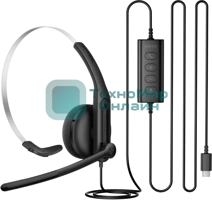 Проводные наушники Edifier CC100 черный, полноразмерные, Jack 3.5 мм