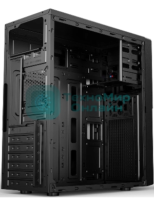 Компьютерный корпус CBR PCC-ATX-E188-WPSU ATX Miditower E188, без БП, 1*USB 3.0, 2*USB 2.0, HD Audio+Mic, черный