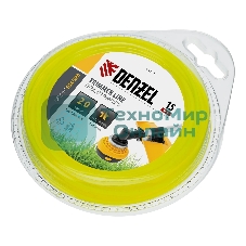 Леска для триммера Denzel звезда, 2 мм х 15 м, блистер FLEX CORD