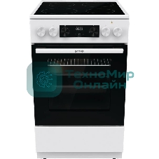 Плита электрическая Gorenje GEC5C42WG белый, конфорок 4 электрических, духовка 70 л, 50 см x 85 см x 59.4 см (без крышки)