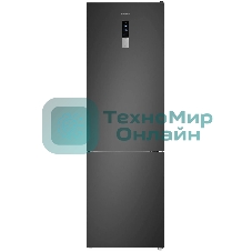 Холодильник Maunfeld MFF200NFSBE черная сталь, двухкамерный, 271/106 л, морозилка снизу, Total No Frost