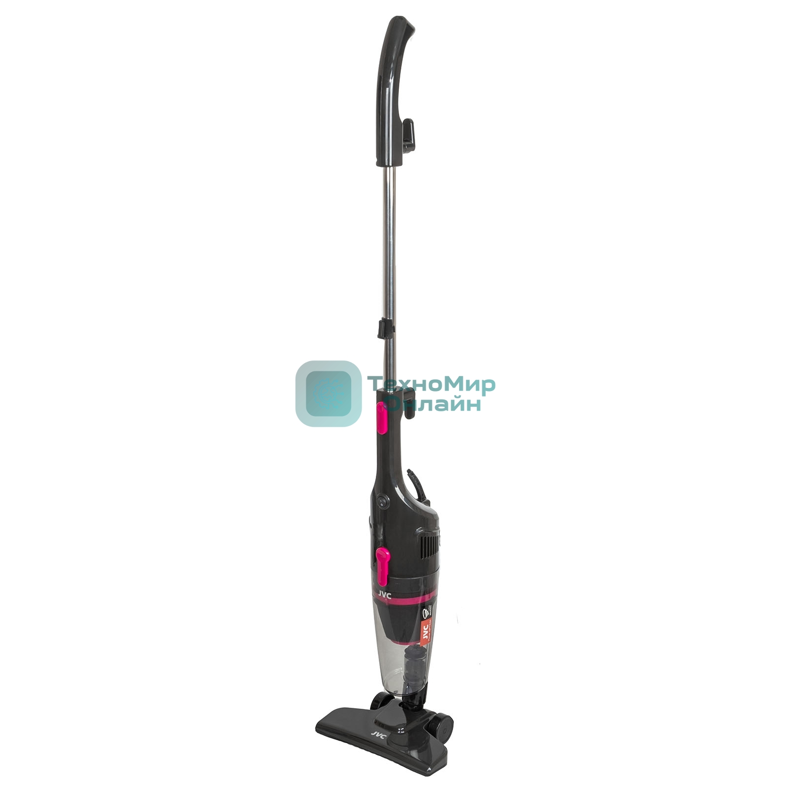 Пылесос вертикальный JVC JH-VS106 черный, питание от сети, 130 Вт, уборка сухая, пылесборник 1.2 л.
