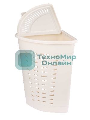 Корзина для белья Альтернатива М1364 угловая, 45 л, слоновая кость