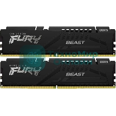 Оперативная память Kingston Fury Beast Black, DDR5, 128GB (2x64GB), 5600 MHz, CL36, с радиатором, чёрный