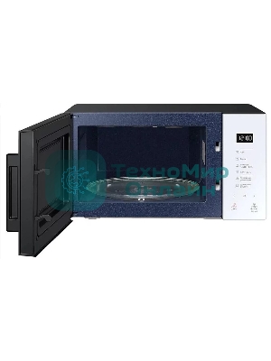 Микроволновая печь Samsung MG23T5018AW/BW белый, 23 л, 800 Вт, переключатели - сенсор