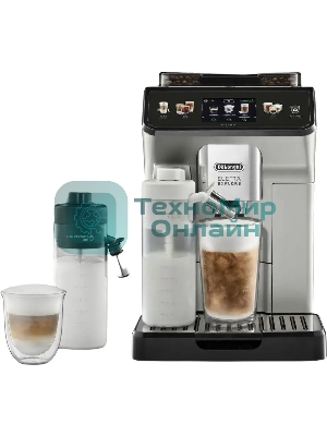 Кофемашина автоматическая DeLonghi Eletta Explore ECAM450.65.S серебристый, исп. кофе - зерновой/молотый, 1.8 л, 1450 Вт, 19 бар
