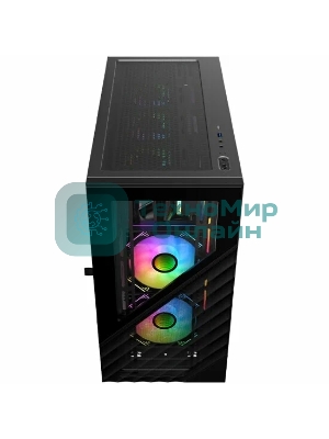 Компьютерный корпус 1STPLAYER DK D7 черный mATX 3x120мм LED fans D7-BK-3F1