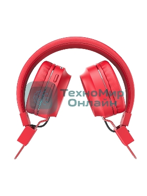 Беспроводные/проводные наушники Hoco W25 красный, полноразмерные, Bluetooth + проводной, до 12 ч.
