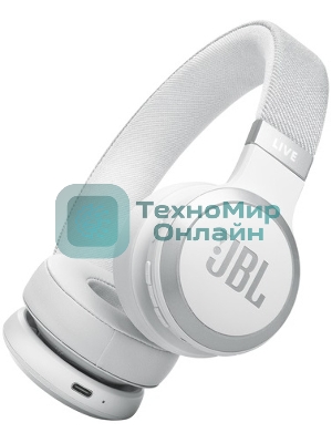 Беспроводные/проводные наушники JBL Live 670NC белый, накладные, Bluetooth + проводной, адаптивное шумоподавление