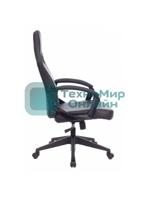 Кресло Zombie DRIVER черный, экокожа, 120 кг, механизм качания