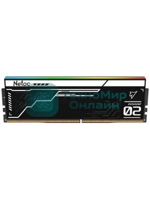 Оперативная память Netac Shadow II RGB, DDR5, 32GB (2x16GB), 7200 MHz, CL34, с радиатором, RGB, чёрный