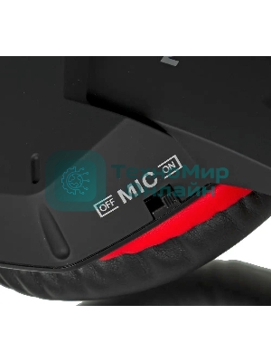 Гарнитура Sven AP-G988MV чёрный-красный, проводная, 3.5 мм