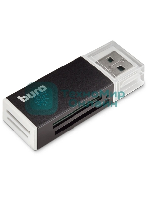 Кард-ридер Buro BU-CR-3104/черный/MMC/MS/MS Duo/MS Pro/RS-MMC/SD/SDHC/TF/mini-SD/USB 2.0/пластик