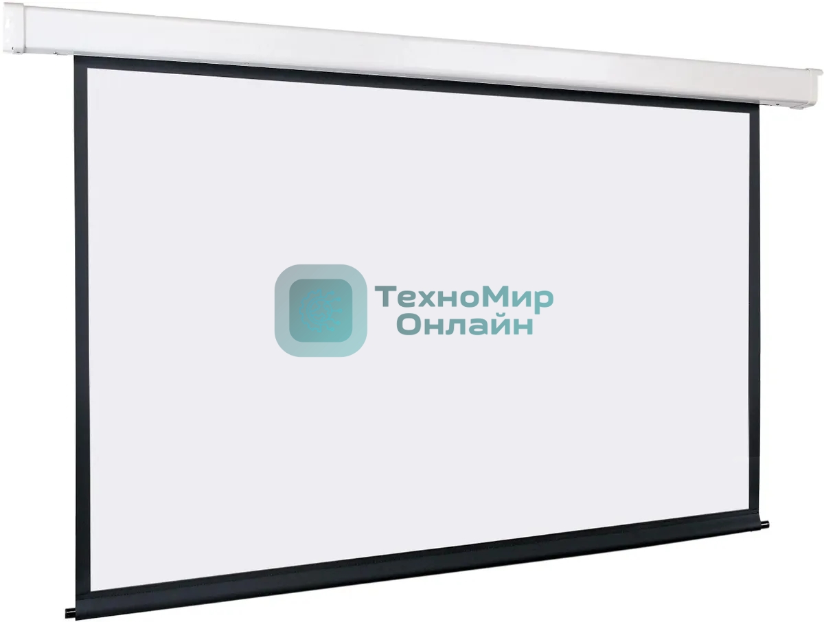 Экран с электроприводом Lumien Eco Control 189x300 см (раб. область 181х292 см) Matte White черная кайма по периметру 16:9