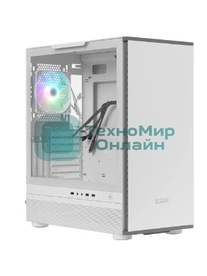 Компьютерный корпус PCCooler IE200 WH, Tempered Glass Full Tower, белый, TG, SPCC, 1x120мм ARGb E-ATX, ATX, mATX, mITX 180/380/220мм 4x2.5