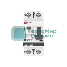 Устройство защиты от дугового пробоя EKF PROxima (УЗДП) 1P+N C 63А 6кА с авт. выкл. afdd-2-63C-pro