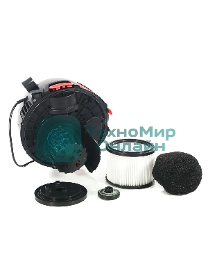 Строительный пылесос ИНТЕРСКОЛ PU-20/1400P серый, 230/1400 Вт, уборка сухая/сбор воды/выдув, пылесборник мешок/контейнер, 20 л