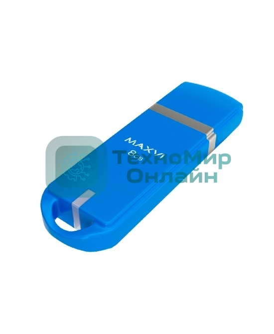 Флешка USB Maxvi P3 8Gb USB 2.0 sky blue, монолит с колпачком, ABS пластик