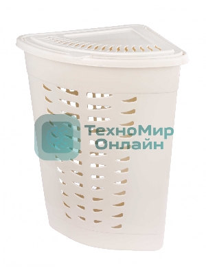 Корзина для белья Альтернатива М1364 угловая, 45 л, слоновая кость