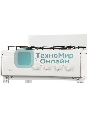 Плита газовая Flama AVG 1407 W белый, конфорок 4 газовых, духовка отсутствует, 50 см x 85 см x 57 см