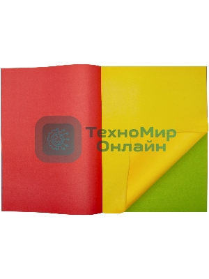 Бумага цветная Silwerhof ассорти двустор. 16л. 8цв. A4 Пони 50г/м2 2диз. обл.бум.офсет скрепка (упак.:50шт)