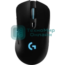 Мышь игровая Logitech G703 Lightspeed черная, сенсор 100-25600dpi (Hero25K), беспроводная 2.4GHz + USB 1,8м, 5 программируемых кнопок + колесо прокрутки, RGB-подсветка, под правую руку