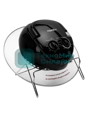 Аэрогриль RAGEX R201-000 черный, 1400 Вт, 12 л, механическое управление, 5 программ