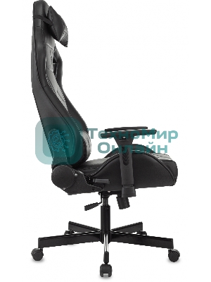 Кресло Knight Gladiator черный, экокожа, 120 кг, механизм качания