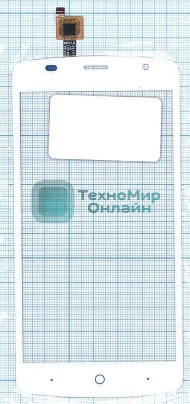 Сенсорное стекло (тачскрин) для ZTE Blade L5 Plus, белое