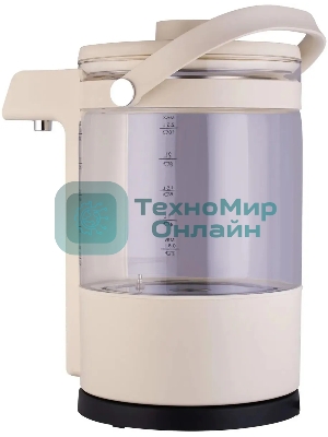 Чайник электрический Hyundai HYK-G7700 2.5 л, 2200 Вт, кремовый/черный корпус: стекло