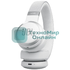 Беспроводные/проводные наушники JBL Live 670NC белый, накладные, Bluetooth + проводной, адаптивное шумоподавление