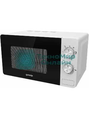 Микроволновая печь Gorenje MO20E1W белый, 20 л, 800 Вт, переключатели - поворотный механизм
