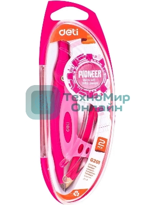 Циркуль Deli EG20102, металл, удлинитель, в комплекте: карандаш