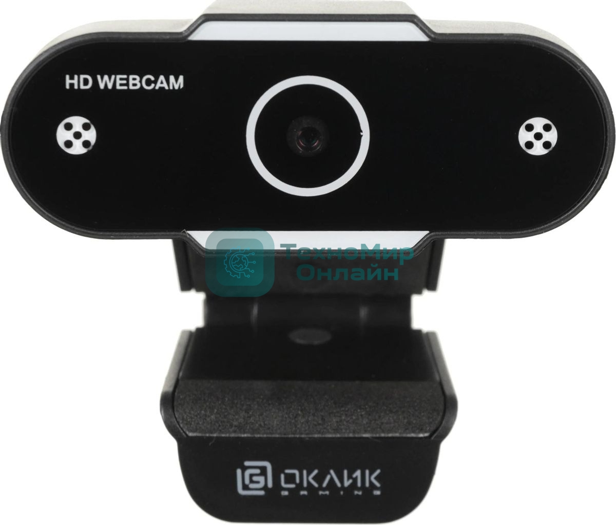 Веб-камера OKLICK OK-C012HD 1280x720, 30 кадр/с, USB Type-A, микрофон, универсальное крепление