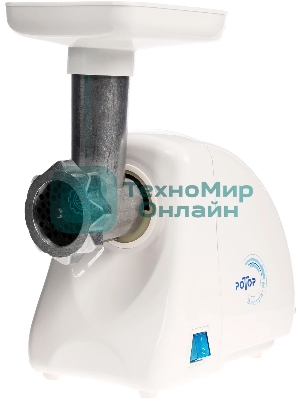 Мясорубка электрическая Ротор Экстра М ЭМШ 35/250-1 белый, 1500 Вт, 0.6 кг/мин, защита от перегрузки, насадки - 2