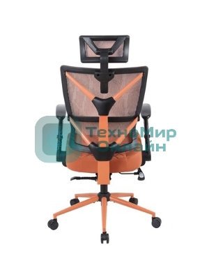 Кресло Chairman CH566 оранжевый, экокожа, 120 кг