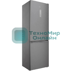 Холодильник Hotpoint HT 5180 MX нержавеющая сталь/серебристый двухкамерный 220/78 л морозилка снизу, No Frost