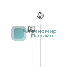 Проводные наушники Havit Wired earphone белый, внутриканальные, Jack 3.5 мм, встроенный микрофон