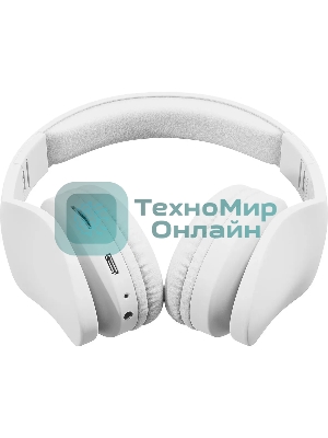 Беспроводные/проводные наушники Digma BT-17 белый, накладные, Bluetooth + проводной, складная конструкция, до 10 ч
